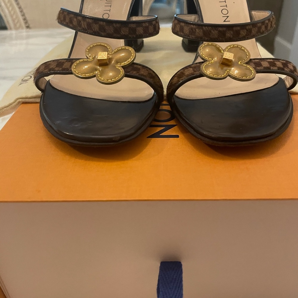 Women’s Louis Vuitton Damier Sandals Size 38 - Picture 3 of 5